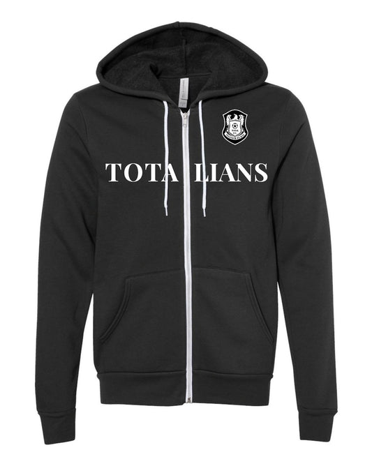 Black Totalians Zip Hoodie